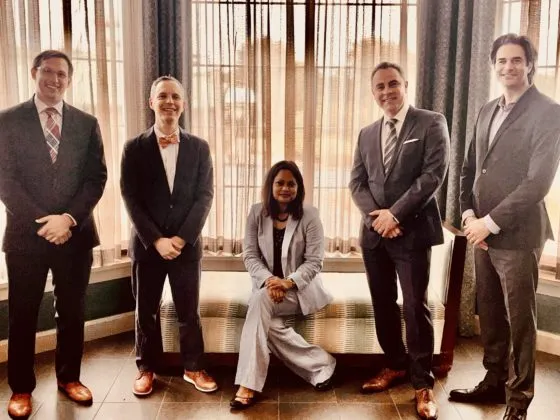 University of Maryland Oral and Maxillofacial Surgery Associates Doctors posing inside